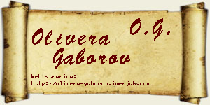 Olivera Gaborov vizit kartica